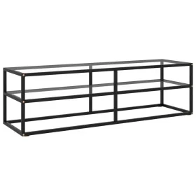 Mueble para TV negro con vidrio templado negro 140x40x40 cm von , TV-Möbel - Ref: Foro24-322863, Preis: 126,76 €, Rabatt: %