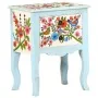 Mesita de noche pintada a mano madera maciza mango 40x30x50 cm by , Nightstands - Ref: Foro24-323541, Price: 105,95 €, Discou...