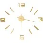 Reloj 3D de pared con diseño moderno dorado 100 cm XXL de , Relojes de pared - Ref: Foro24-325157, Precio: 18,27 €, Descuento: %