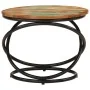 Mesa de centro madera maciza reciclada y acero Ø50x40 cm by , Coffee table - Ref: Foro24-352023, Price: 114,56 €, Discount: %