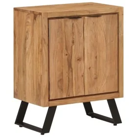 Aparador con 2 puertas de madera maciza de acacia 55x36x72 cm by , Sideboards - Ref: Foro24-352061, Price: 143,75 €, Discount: %