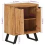 Aparador con 2 puertas de madera maciza de acacia 55x36x72 cm by , Sideboards - Ref: Foro24-352061, Price: 143,75 €, Discount: %