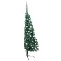 Medio árbol de Navidad con luces y bolas verde 120 cm by , Christmas trees - Ref: Foro24-3077649, Price: 42,64 €, Discount: %
