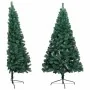 Medio árbol de Navidad con luces y bolas verde 120 cm by , Christmas trees - Ref: Foro24-3077649, Price: 42,64 €, Discount: %