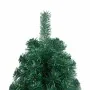 Medio árbol de Navidad con luces y bolas verde 120 cm by , Christmas trees - Ref: Foro24-3077649, Price: 42,64 €, Discount: %