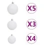 Medio árbol de Navidad con luces y bolas verde 120 cm by , Christmas trees - Ref: Foro24-3077649, Price: 42,64 €, Discount: %