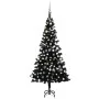 Árbol de Navidad preiluminado con luces y bolas negro 150 cm by , Christmas trees - Ref: Foro24-3077675, Price: 48,52 €, Disc...