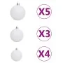 Árbol de Navidad preiluminado con luces y bolas negro 150 cm by , Christmas trees - Ref: Foro24-3077675, Price: 48,52 €, Disc...
