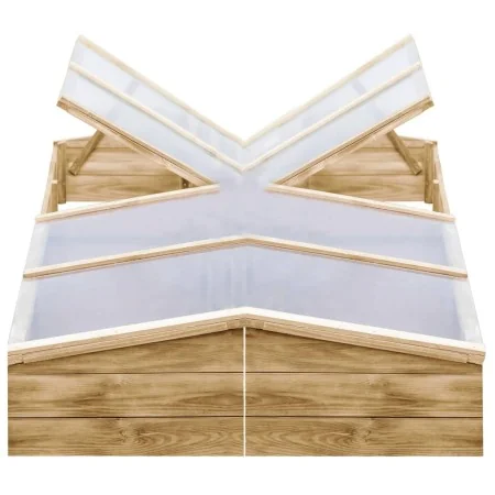 Invernadero de madera de pino impregnada 2 uds 200x50x35 cm de , Invernaderos - Ref: Foro24-3055328, Precio: 284,85 €, Descue...