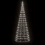 Árbol de Navidad en asta de bandera 550 LED blanco frío 300 cm de , Luces de Navidad - Ref: Foro24-358113, Precio: 46,80 €, D...