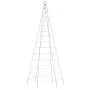 Árbol de Navidad en asta de bandera 200 LED azul 180 cm by , Christmas lights - Ref: Foro24-358111, Price: 25,00 €, Discount: %