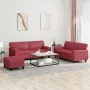 Juego de sofás 3 piezas cuero sintético rojo tinto von , Sofas - Ref: Foro24-3201922, Preis: 583,04 €, Rabatt: %