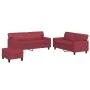 Juego de sofás 3 piezas cuero sintético rojo tinto von , Sofas - Ref: Foro24-3201922, Preis: 583,04 €, Rabatt: %