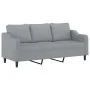 Juego de sofás con cojines 2 piezas tela gris claro by , Sofas - Ref: Foro24-3201850, Price: 504,13 €, Discount: %