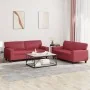 Juego de sofás 2 piezas cuero sintético rojo tinto by , Sofas - Ref: Foro24-3201917, Price: 534,02 €, Discount: %