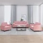 Juego de sofás con cojines 3 piezas terciopelo rosa by , Sofas - Ref: Foro24-3201957, Price: 746,53 €, Discount: %