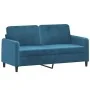 Juego de sofás con cojines 3 piezas terciopelo azul by , Sofas - Ref: Foro24-3202013, Price: 566,81 €, Discount: %