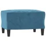 Juego de sofás con cojines 3 piezas terciopelo azul by , Sofas - Ref: Foro24-3202013, Price: 566,81 €, Discount: %