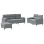 Juego de sofás con cojines 3 piezas tela gris claro de , Sofás - Ref: Foro24-3201624, Precio: 547,84 €, Descuento: %
