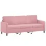 Juego de sofás con cojines 3 piezas terciopelo rosa by , Sofas - Ref: Foro24-3202047, Price: 623,20 €, Discount: %