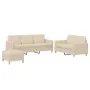 Juego de sofás con cojines 3 piezas tela crema von , Sofas - Ref: Foro24-3202128, Preis: 509,46 €, Rabatt: %