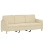 Juego de sofás con cojines 3 piezas tela crema von , Sofas - Ref: Foro24-3202128, Preis: 509,46 €, Rabatt: %