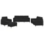 Juego de sofás con cojines 4 piezas tela negro by , Sofas - Ref: Foro24-3202066, Price: 769,15 €, Discount: %