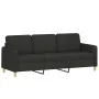 Juego de sofás con cojines 4 piezas tela negro by , Sofas - Ref: Foro24-3202066, Price: 769,15 €, Discount: %
