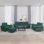 Juego de sofás con cojines 4 piezas terciopelo verde oscuro by , Sofas - Ref: Foro24-3202182, Price: 830,79 €, Discount: %