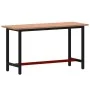 Banco de trabajo madera maciza de haya y metal 150x55x81,5 cm de , Mesas de trabajo - Ref: Foro24-3188905, Precio: 219,62 €, ...