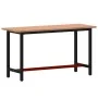 Banco de trabajo madera maciza de haya y metal 150x55x81,5 cm de , Mesas de trabajo - Ref: Foro24-3188905, Precio: 219,62 €, ...