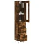 Aparador de madera contrachapada roble ahumado 34,5x34x180 cm by , Sideboards - Ref: Foro24-3199270, Price: 110,38 €, Discoun...