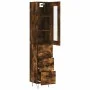 Aparador de madera contrachapada roble ahumado 34,5x34x180 cm by , Sideboards - Ref: Foro24-3199270, Price: 110,38 €, Discoun...