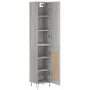 Aparador alto madera contrachapada gris Sonoma 34,5x34x180 cm de , Aparadores - Ref: Foro24-3199143, Precio: 96,22 €, Descuen...
