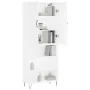 Aparador alto madera contrachapada blanco 69,5x34x180 cm by , Sideboards - Ref: Foro24-3198113, Price: 132,20 €, Discount: %