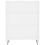 Aparador alto madera contrachapada blanco 69,5x34x180 cm by , Sideboards - Ref: Foro24-3198113, Price: 132,20 €, Discount: %