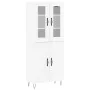 Aparador alto madera contrachapada blanco brillo 69,5x34x180 cm de , Aparadores - Ref: Foro24-3198371, Precio: 174,14 €, Desc...