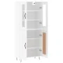 Aparador alto madera contrachapada blanco brillo 69,5x34x180 cm de , Aparadores - Ref: Foro24-3198371, Precio: 174,14 €, Desc...