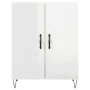 Aparador alto madera contrachapada blanco brillo 69,5x34x180 cm de , Aparadores - Ref: Foro24-3198371, Precio: 174,14 €, Desc...