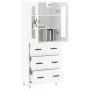 Aparador alto madera contrachapada blanco brillo 69,5x34x180 cm by , Sideboards - Ref: Foro24-3198435, Price: 200,19 €, Disco...