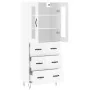 Aparador alto madera contrachapada blanco brillo 69,5x34x180 cm by , Sideboards - Ref: Foro24-3198435, Price: 200,19 €, Disco...