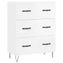 Aparador alto madera contrachapada blanco brillo 69,5x34x180 cm by , Sideboards - Ref: Foro24-3198435, Price: 200,19 €, Disco...
