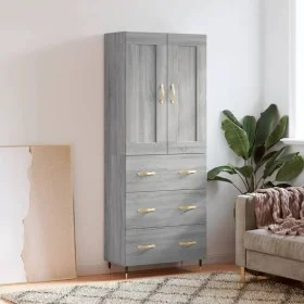 Aparador alto madera contrachapada gris sonoma 69,5x34x180 cm von , Sideboards - Ref: Foro24-3199735, Preis: 171,14 €, Rabatt: %