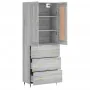 Aparador alto madera contrachapada gris sonoma 69,5x34x180 cm by , Sideboards - Ref: Foro24-3199735, Price: 171,13 €, Discoun...