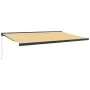 Toldo retráctil aluminio y tela amarillo y blanco 5x3 m de , Toldos - Ref: Foro24-3154560, Precio: 601,44 €, Descuento: %