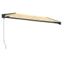 Toldo retráctil aluminio y tela amarillo y blanco 5x3 m de , Toldos - Ref: Foro24-3154560, Precio: 601,44 €, Descuento: %