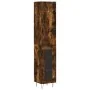Aparador de madera contrachapada roble ahumado 34,5x34x180 cm by , Sideboards - Ref: Foro24-3199078, Price: 98,64 €, Discount: %