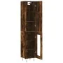 Aparador de madera contrachapada roble ahumado 34,5x34x180 cm by , Sideboards - Ref: Foro24-3199078, Price: 98,64 €, Discount: %