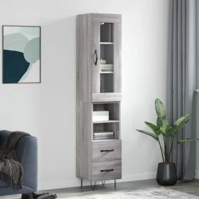Aparador alto madera contrachapada gris Sonoma 34,5x34x180 cm by , Sideboards - Ref: Foro24-3199335, Price: 112,58 €, Discoun...