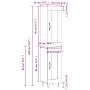 Aparador alto madera contrachapada blanco brillo 34,5x34x180 cm de , Aparadores - Ref: Foro24-3199459, Precio: 108,73 €, Desc...